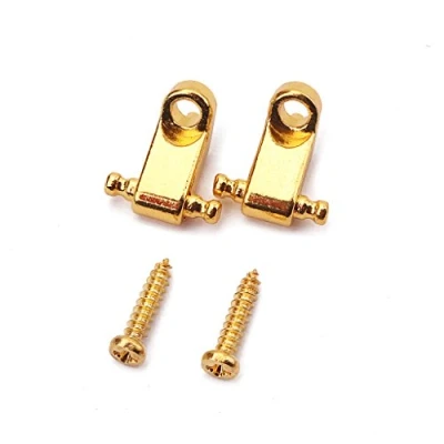 Imagen de Alnicov Juego de 2 árboles cuerda con tornillos para guitarra eléctrica, color dorado