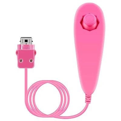 Imagen de OSTENT Mando Nunchuck con Cable Basado en el Movimiento para Nintendo Wii Console Videojuegos Color Rosa