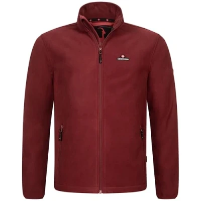 Imagen de Höhenhorn Badus chaqueta de forro polar para hombre, microfelpa con cremallera completa, senderismo y excursiones, rojo, XL