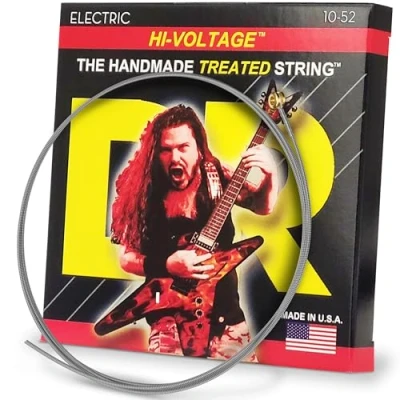 Imagen de DR Strings Electric Guitar Strings, Dimebag Darrell Signature, Treated Nickel Plated, 10 52