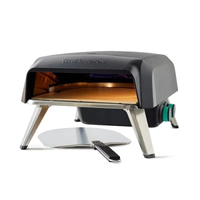 Imagen de Jamie Oliver by Tefal Horno de pizza piedra giratorio a gas, máquina casera, para exteriores, giratoria interior 360 grados, pelar, conector gas JM4168G0