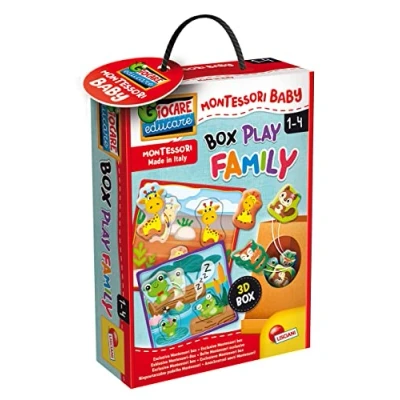 Imagen de Lisciani Montessori Baby Box Play Family Juego educativo táctil para bebés a partir de 1 año 92727