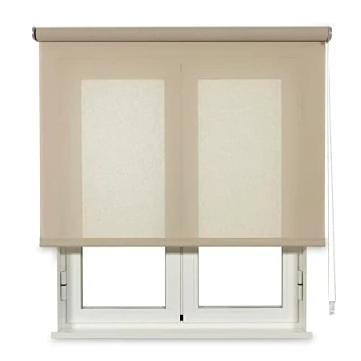 Imagen de VIEWTEX Estor Enrollable Traslúcido Cotton (Algodón Reciclado) Beige 220 X 250cm Fabricado en España Garantia 5 años