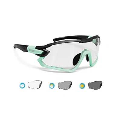 Imagen de BERTONI Gafas Ciclismo Running MTB Esquí Tennis Padel Polarizadas Fotocromaticas mod. Quasar (Negro Aguamarina/Fotocromaticas)