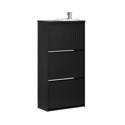 Imagen de SoBuy Zapatero Estrecho con 3 Solapas Organizador para Zapatos de Entrada Negro 61 x 26 120 cm FSR165 H SCH ES