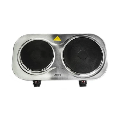 Imagen de CAMRY CR 6511 Hornillo Eléctrico Doble, 2 Placas de Cocinado 18,5 cm y 15,5 cm, Regulador Temperatura, Compacto, 1500 W 1000