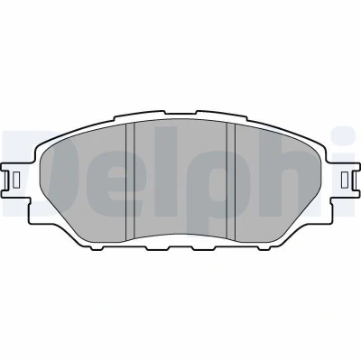 Imagen de DELPHI LP3250 Juego de pastillas freno con avisador acústico desgaste sin chapa antichirridos accesorios TOYOTA: Hilux VIII Pick up