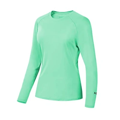 Imagen de Bassdash Camiseta de Manga Larga para Mujer con protección Solar UPF 50+ UV Pesca, Senderismo, Rendimiento