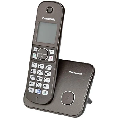Imagen de Panasonic KX TG6811 Teléfono fijo digital (inalámbrico, pantalla LCD, identificador de llamadas), marrón [versión importada]