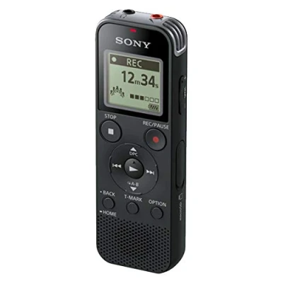 Imagen de Sony ICD PX470 Grabadora de voz digital con 4 GB, USB, ranura micro SD y grabación mp3 PCM lineal, Negro, Estándar