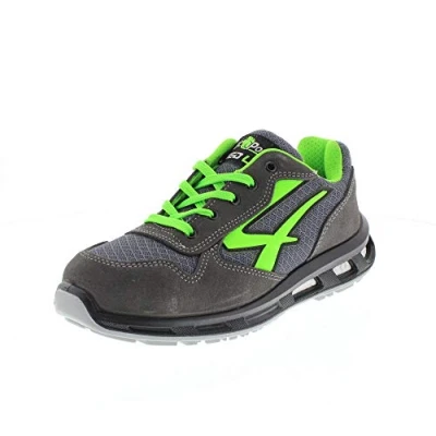 Imagen de U Power Red Lion Point, zapatos de seguridad unisex, ligeros, flexibles, cuero antipinchazos, con inserto Infinergy, puntera aluminio Grey &amp; Green 39