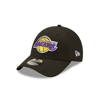 Imagen de New Era Los Angeles Lakers Basketball Kappe Schwarz Modell 9Forty Strapback Verschluss NBA One Size