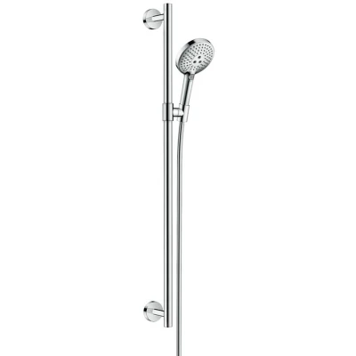 Imagen de Hansgrohe 26323000 Raindance Select S Set de Ducha, 3 Tipos Chorro, Ahorro Agua, con Barra 90 cm, Cromo, 0,90 m