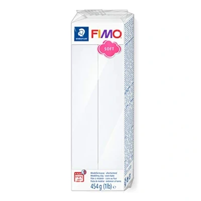 Imagen de STAEDTLER 8021 0 ST Pasta para modelar de Color Blanco Fimo Soft. Caja con 1 Pastilla 454 Gramos
