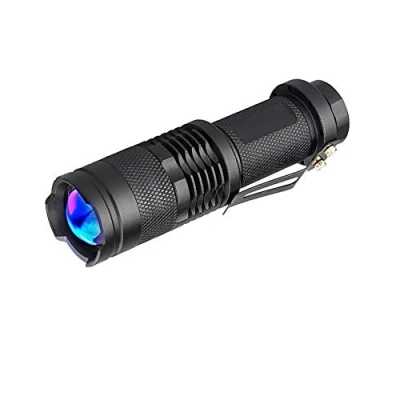 Imagen de Linterna UV de 365nm, WESLITE Ultravioleta con zoom y luz negra Pequeña Detector dinero Verificación documentos Caza Escorpiones Fotografía arte rupestre