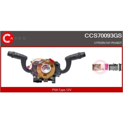 Imagen de CASCO CCS70093GS Conmutador en la Columna de Dirección Con muelle arrollamiento airbag
