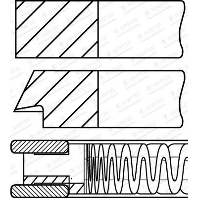 Imagen de GOETZE ENGINE 08 141300 10 Juego de Segmentos Pistón 79 FORD: Focus 2, Mk1 Furgón / Familiar, FIESTA 5, LAND ROVER: Range Rover Sport