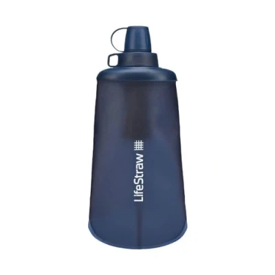 Imagen de LifeStraw Peak Series Collapsible Squeeze Bottle Water Filter System 650ml for Trail Running, Through Hiking, Travel, Cycling, and Fishing, Mountain Blue