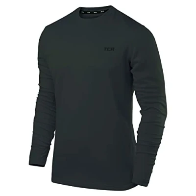 Imagen de TCA Hombre Element Camiseta Termica con Cuello Redondo Verde Oscuro, XL