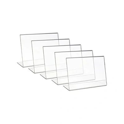 Imagen de HMF 46931 Soporte de Sobremesa inclinado Acrílico 5 Piezas DIN A6 Apaisado Transparente