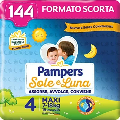 Imagen de Pampers Sol y Luna Maxi Pañales 8 Pacchi