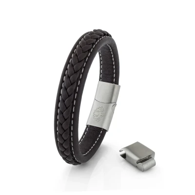 Imagen de Akitsune MATT Pulsera, Hombre, Talla: 20cm, Silver/brown