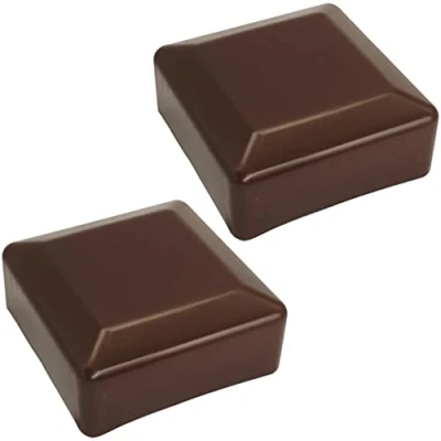 Imagen de SKIR&#039;CO 2 tapas cuadradas para postes de valla, 80 x mm, color marrón RAL 8028