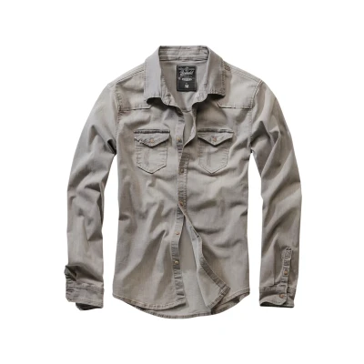Imagen de Brandit Herren Riley Denimshirt Camisa, Hombre, Talla: Small, Grey