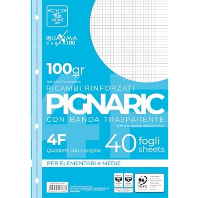 Imagen de Pigna Ric Repuesto con banda reforzada, Unidades de 40 hojas, A4