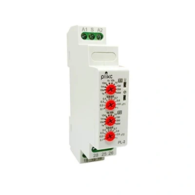 Imagen de PLIKC PL2 Temporizador cíclico Pausa/Trabajo asimétrico de Cuadro 2 contactos Intercambio 24 240 V AC/DC PLK032676