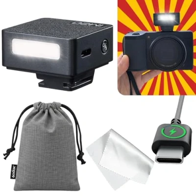 Imagen de Godox iM20 Mini Cámara Flash, 5 Niveles de Salida, 440 Flashes a Potencia Total, Carga USB C, Compatible con Ricoh GR III, III X, Canon Sony Nikon Fujifilm Pentax Pana