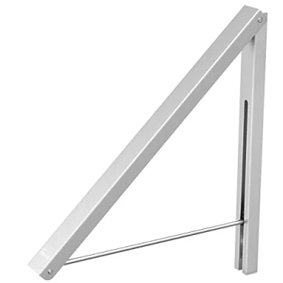 Imagen de Anjuer Tendedero Plegable montado en la Pared Perchero Plateado para Aprovechar Espacio de Almacenamiento el Dormitorio Principal