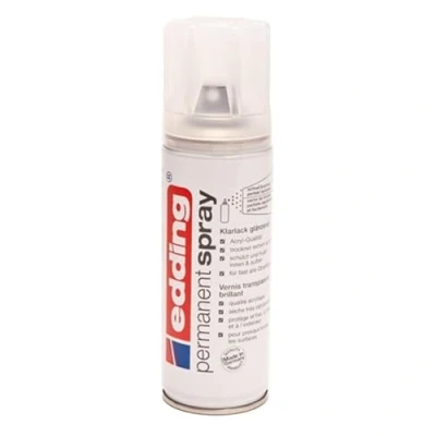 Imagen de edding 5200 spray permanente de laca transparente mate 200 ml pintura acrílica con acabado para sellar y proteger la