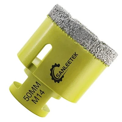 Imagen de Broca de Diamante 50mm Sierra Perforadora para Cerámica Porcelana Mármol Granito M14 Rosca SANLEETEK