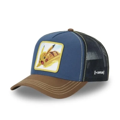 Imagen de Gorra Hombre Pokemon, Trucker Pikachu, Original Manga Anime, azul/marrón, Talla única