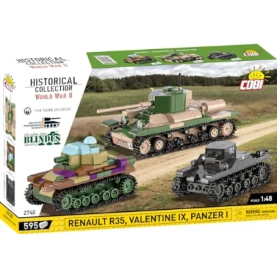 Imagen de COBI 2740 Executive Museum Set PAZER I, Valentine IX, Renault R35