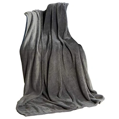 Imagen de CelinaTex Manta mullida de 150 x 200 cm, Color Gris, para sofá o salón, Suave, Microfibra, Forro Polar, con Certificado Oeko Tex, TV