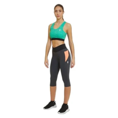 Imagen de Macron Run Scd Beatrix Crop Bra Light Aquam Mel Wmn Top, Mujer, Azul Claro, X Large