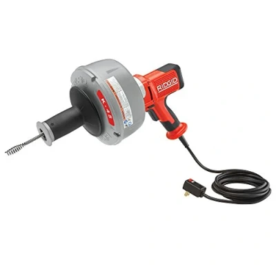 Imagen de RIDGID 36043 Máquina para fregaderos K 45AF 5 con Cable de núcleo interior 5/16 pulg. C 1 y control AUTOFEED, limpiadora desagües 230 V helicoidal bombilla