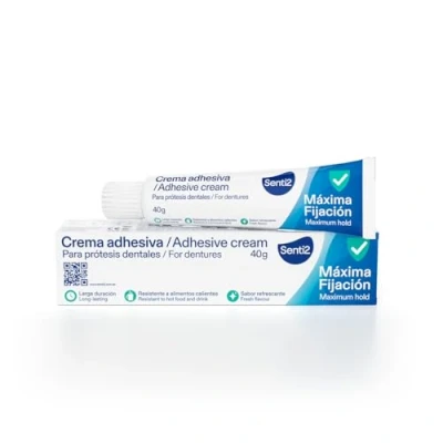 Imagen de Senti2 Crema Adhesiva extra fuerte para prótesis dentales 40g