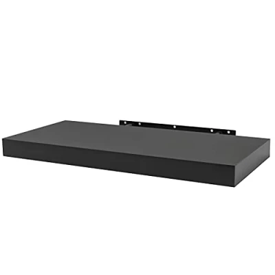 Imagen de WOLTU Estantería Flotantes Negro Baldas 30cm Estante para Pared de Tablero Madera RG9371sz