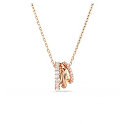 Imagen de Swarovski Colgante Hyperbola, Tallas mixtas, Blanco, Baño tono oro rosa