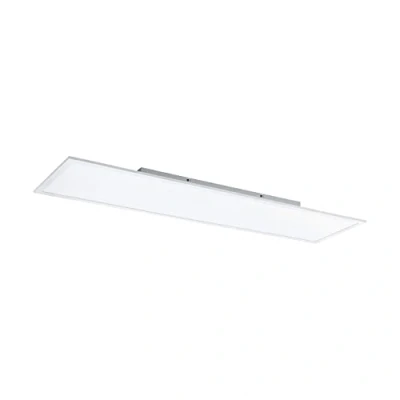 Imagen de Eglo LED lámpara de techo Salobrena B, metal, plástico en blanco, panel con control remoto, color la luz ajustable, cálido, frío, RGB, regulable, 120 x 30 cm
