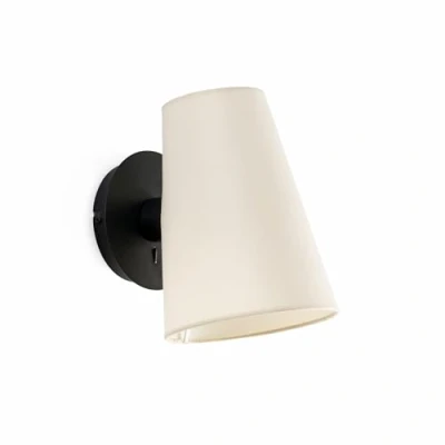 Imagen de Faro Barcelona 20031 88 LUPE Lámpara aplique negra/beige