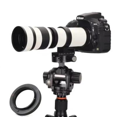 Imagen de EF/F Teleobjetivo Lente JINTU 420 800mm F8.3 Objetiv EF Enfoque Manual para Canon Nikon D5300 D3400 d7200 d750 d3500 d7500 d5500 d3300 T8i T7 T7i T6 T6i 850D 750D 250D 200D 4000D 3000D 2000D 1500D