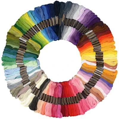 Imagen de 100 Colores Hilos para Hacer Pulseras,Hilos Pulseras,Hilo de Bordar,Hilos Pulseras Nudos,Hilos Colores,para Punto Cruz,Tejido,Bordado,5m