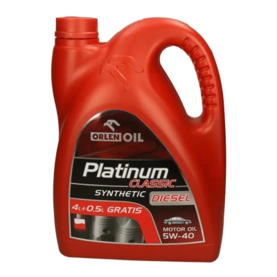Imagen de Orlen Platinum Classic DIESEL SYNTHETIC 5W 40 4L Aceite de motor QFS406B60 MERCEDES BENZ: SL Cabrio, Clase C Berlina, E Berlina