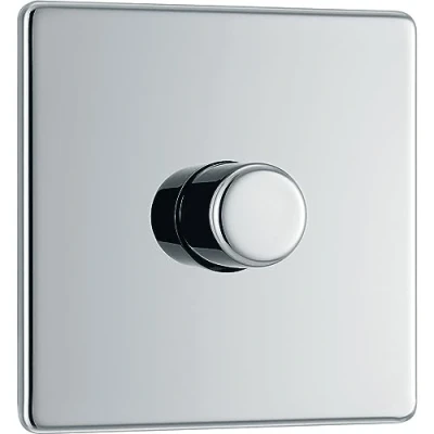 Imagen de BG Interruptor de luz eléctrico sin tornillos, placa plana, plateado, FPC81P 01