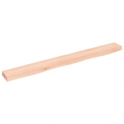 Imagen de vidaXL Estante de Pared Madera Maciza Roble sin Tratar 100x10x4 cm, almacenaje, Madera, Tablero estantería