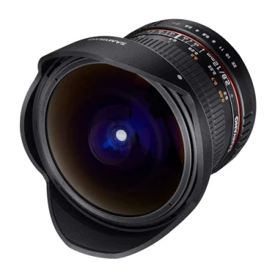 Imagen de Samyang F1112103101 Objetivo fotográfico DSLR para Nikon F Ae (Distancia Focal Fija 12mm, Apertura f/2.8 22 ED AS NCS, Ojo de Pez), Negro